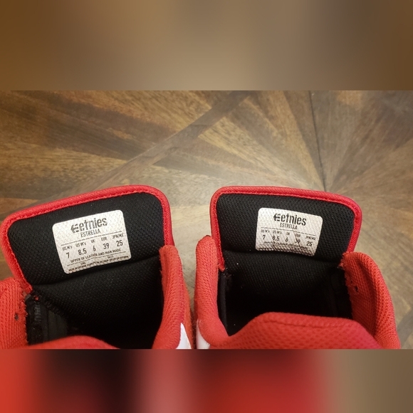 etnies Estrella Skate Shoes In Red By Ryan Sheckler Unisex Ms7, Ws8.5 - Picture 14 of 15